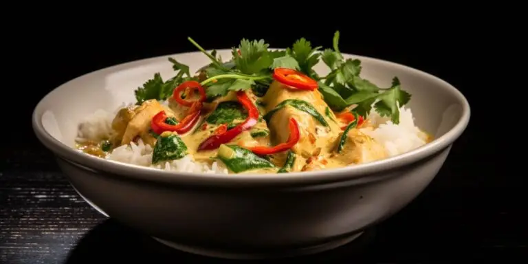 Hähnchen-curry mit kokosmilch und gemüse
